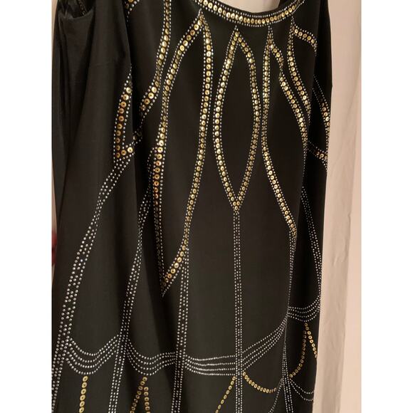 Bisou Bisou Michele Bohbot Size 8 Black Sequenced Sleeveless Dress - Picture 3 of 7